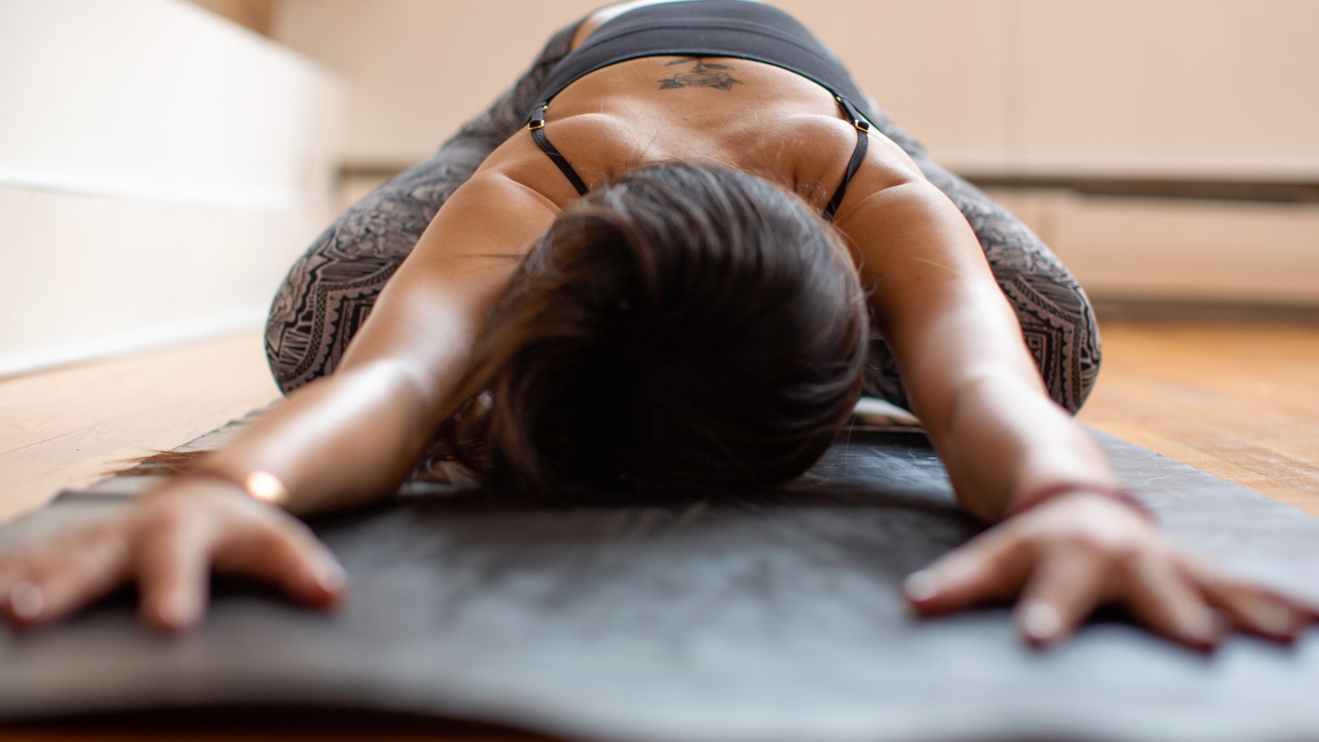 Yoga flow private session in child's pose